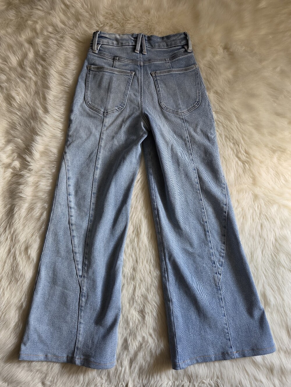 Good American Good Petite Palazzo Jeans Size 27 SHORT - HEMMED - CROPPED - Picture 7 of 15